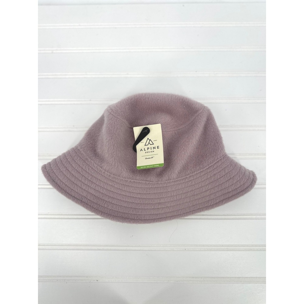 Alpine Design Brushed Bucket Hat Women OSFM Light Purple Faux Fur Winter Warm - Picture 2 of 9